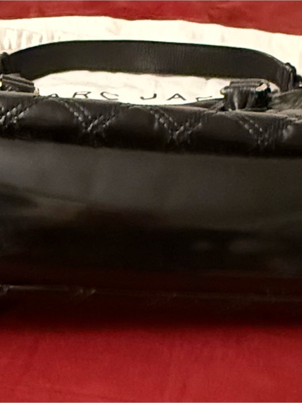 Marc Jacobs Black Quilted Patent Shoulder Satchel - Picture 7 of 8